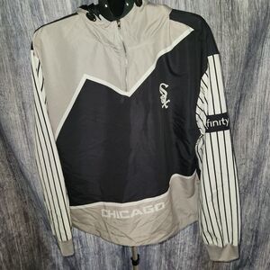 Destroyer Rocks Chicago White Sox‎ 1/4 Zip Hooded Windbreaker Baseball Medium